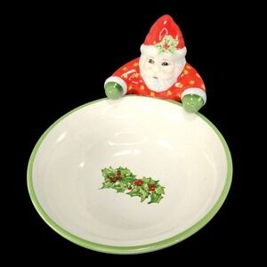 Christopher Radko Santa Claus Candy Dish Bowl Christmas Holiday Celebration READ